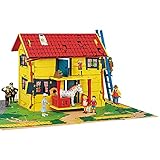 Pippi Langstrumpf Micki & Friends DIY Puppenhaus Bausatz aus Holz – 2-stöckiges Miniatur Haus – Spielzeug für Mädchen und Jungen ab 4 Jahre – schöner & hochwertiger Dollhouse B