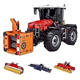 MMOC Technik Traktor Technic Ferngesteuert Traktor, 17020, 2716 Teile 4-in-1 Traktor Bausatz mit 4 Motoren Klemmbausteine Kompatibel mit Lego T