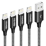 iPhone Ladekabel, Lightning Kabel [4Pack 0.3M+1M+2M+3M] iPhone Kabel Nylon USB Ladekabel für iPhone 11/11 Pro/XS/XS Max/XR/X/8/8 Plus/7/7 Plus/6s/6/6 Plus/5S/5/SE 2020 - Schw