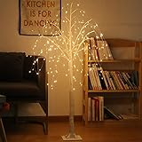 DONGCY Weihnachtsdeko Lichterbaum Lichterzweige Groß LEDs Bäumchen Baum für Zuhause Party Geburtstag Hochzeit Innendekoration Hofgarten,White,1.2m/3.9