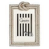 Conollini Silberner Vintage-Bilderrahmen, antiker viktorianischer Dekorrahmen, Display für Schreibtisch oder Wand, Geschenke für Liebhaber, Hochzeiten, kunstvoller kleiner Seil-Stil (10 x 15 cm)