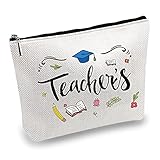 CREATCABIN Leinwand Make-Up-Taschen Kosmetische Mehrzweck-Stift-Etui Toilettenartikel Lustige Reisetasche Mit Reißverschluss Schulbedarf Geschenke Lehrer Für Frauen Mädchen Urlaub Reise 10 x 7 Z
