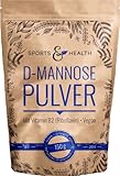D-Mannose Pulver Als Große Packung mit 150g Mannose - Mit Zusätzlichem Riboflavin - Vegan Und Natürliches D Mannose Pulver Und Extra Dosierlöffel Für 75 Portionen Als 2,5 Monate V