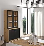 Küchenbuffet Stilo 100 cm Esszimmer Landhaus Grau Eiche Artisan Buffet Kü