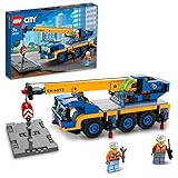 LEGO 60324 City Geländekran, Mobilkran, LKW-Spielzeug, Kinderspielzeug für Jungen und Mädchen ab 7 Jahren, Baufahrzeug B