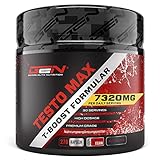 Testo MAX - 270 Kapseln - Extra stark: Hochdosiert mit 7320 mg pro Tagesportion - Mit Aminosäuren + Pflanzenextrakten - Tribulus + Maca Extrakt + Boron + D-Asparaginsäure - Laborgeprüft - Veg