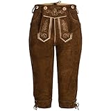 Gaudi-Leathers Damen GL2340 Trachten Lederhose, Hellbraun, W33 (Herstellergröße: 36)