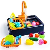 Küchenwaschbecken Spielzeug für Kinder Talend Spielen Küche Spielzeug Electric Spülmaschine Spielzeug mit Automatik Wasserkreislaufsystem Pädagogisches Spielzeug Geschenke für Kinder Mädchen Jung