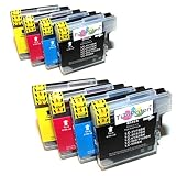 8X Brother DCP 195C Kompatible Druckerpatronen - Cyan/Gelb/Magenta/Schw