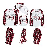 Weihnachtspyjama Christmas Pyjama Set, Weihnachts Schlafanzug Lang Damen,Herren Kinder Baby Weihnachten Pyjama Familie Weihnachten Geschenke für Frauen, Männer, Pärchen, Eltern,