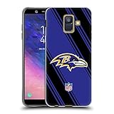 Head Case Designs Offiziell Offizielle NFL Streifen Baltimore Ravens Artwork Soft Gel Handyhülle Hülle kompatibel mit Samsung Galaxy A6 (2018)