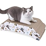 PETTOM Kratzbrett für Katzen, Kratzpappe Kratzmatte Kratzmöbel Kratzkissen Spielzeug für Katzen kleine mittlere Katze, 2 Stück Kratzpads Kratzkarton Beide Seiten Verfügb