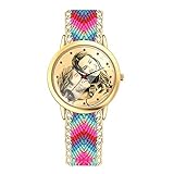 SOUFEEL Personalisiert Uhr Armbanduhr mit Foto für Damen Edelstahl Klassisch Analog Zifferblat Durchmesser 40mm Nylon Armband täglich Wasserdicht Geburtstag Weihnachten Geschenk
