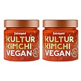 Fairment Kultur Kimchi vegan - lebendiges Bio-Kimchi im Glas mit Chinakohl nach koreanischem Rezept - natürlich fermentiert und nicht p