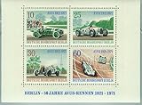 AVUS 1921-1971 - Berlin - 50 Jahre Avus-Rennen (Briefmarken für Sammler) postfrisch 10/25/30/60 Pf./Pfennige [Briefmarken, Block 3]