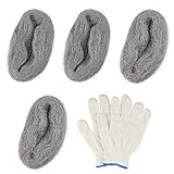 4pcs Stahlwolle Mäuse Füllgewebe 304 Edelstahl Grobdraht Kontrollstopps Nagetier Ultra Fine 0000 und 0, für DIY Füllt Haus Garage Gebäude Küche Lücken Löcher Wand Risse Lüftungsöffnung