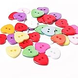 Knöpfe in Herzform, 2 Löcher, Kunstharz, Nähknöpfe, DIY, Geschenk, Dekoration, zum Nähen und Basteln, Schmuckherstellung, praktisch und beliebt, 100 Stück