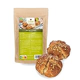 Lizza Low Carb Brötchen Backmischung 1kg | 87% weniger Kohlenhydrate | 100% Bio, Glutenfrei & Vegan | Keto & Diabetiker geeignet | Protein- & Ballaststoffreich | 1 kg Packung (Brot für 2 Wochen)