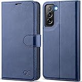 OCASE Hülle Samsung Galaxy S21 Handyhülle[Premium PU Leder] [Kartenfach] [Standfunktion] Flip Case Cover RFID Schutzhülle Etui Kompatibel für Galaxy S21 Klapphülle Dunkelb