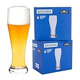 Van Well 12er Set Bavaria Weizenbiergläser klar | Bierglas geeicht bei 0.5L | Weizenglas | Weißbier-Glas | Gastro | Hotel-Restaurant & B