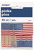 Cupcake Toppers - US-amerikanisches Flaggendesign - 30er Packung