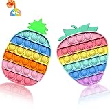 Fidget Toy Pop it Push it, pop Bubble, endspannentes Anti Stress Spielzeug Sensorisches Spielzeug Autismus lindert Angstzustände. Für Kinder und Erwachsene (Strawberry+Pineapple)