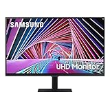 Samsung Monitor S27A70 Flat 27 Zoll Monitor, VA Panel, 4K UHD 3.840 x 2.160 Pixel 5 ms, Freesync, 1 HDMI Port, USB Port, Display Port, 1 Audio-Eingang, Game Mode, Flicker Free, Eye Saver Mode, Schw