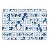 Kinder-Teppich Cartoon Pinguin Blau Schlafzimmer Bettvorleger Carpet, 150 X 100