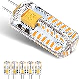 G4 LED Birne T3 JC Bi-Pin Glühbirne Sockel 3 W AC/DC 12 V (20 W Halogen-Ersatz), nicht dimmbar, 48 x 3014 SMD für stimmungsvolle Stimmung, dekorative festliche Beleuchtung, 6er-Pack (Farbe: warmweiß)