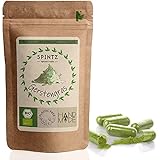 SPINTZ 420 Stk. Bio Gerstengras Kapseln - hochdosierte Tabletten - 500mg Gerstengraspulver aus biologischem Anbau pro Kapsel - vegane Kapsel - natürliches Superfood | plastikfrei verpack