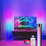 LED Stehlampe RGB Dimmbar mit Fernbedienung, AveyLum Wohnzimmer Lampe, Mehrfarbig Farbwechsel Moderne Stehleuchten, Dimmbare Stehlampe mit Fernbedienung, Umgebungslicht S