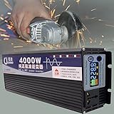 3000W 4000W 5000W 6000W 7000W 8000W Reiner Sinuswellen-Wechselrichter 12V/24V DC zu 220V AC Autokonverter, mit AC-Steckdose, Notstromaggregat im Freien,4000W-24V