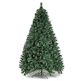 SALCAR Weihnachtsbaum künstlich 210cm mit 868 Spitzen, Tannenbaum künstlich Schnellaufbau inkl. Christbaum-Ständer, Weihnachtsdeko - grün 2,1