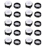 Uonlytech Kunststoff Gläser Runde Kosmetik Lagerung Gläser Auge Creme Gläser Lidschatten Lagerung Box mit Schraube Kappe für Kosmetische Proben Gepudert Lidschatten 10 Pcs (Schwarz)