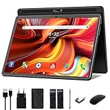 Tablet 10 Zoll Android 10.0,Google Tablett Pad mit Tastatur, Maus und Stift, 32GB ROM 128GB erweiterbar,Octa-Core-Prozessor,13MP&5MPKamera,1920x1200 IPS FHD-Display, GPS WiFi Buletooth OTG , schw