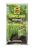 Compo SANA Rasenerde mit 8 Wochen Dünger für die Rasenausbsserung, -regeneration und -neuanlage, Kultursubstrat, 40 Liter, b