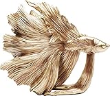 Kare 68023 Design Deko Objekt Betta Fish Gold Klein, 36,5x33,5x14