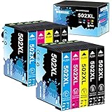 WorkInk Tintenpatronen Druckerpatronen für Epson 502XL, Epson Workforce WF-2860, Epson 502XL Multipack，für Druckerpatronen Epson XP 5100，WF-2860 WF-2865 XP-5100 XP5100 XP-5105