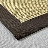 Certeo Sisal-Kratzteppich Amazonas | Bordüre: Cappuchino | BxL 60 x 40 cm | Natur | Stärke: 8 mm | Strapazierfähig Antistatisch W