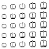 Coolty 75 Stück Metall Rollschnallen, Gürtel Hardware Dornschließe für Taschen Ledergürtel Hand DIY Zubehör, 5 Größen - 13mm, 16mm, 20mm, 25mm, 32