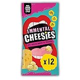 CHEESIES - Knuspriger Käse Snack. 100% Käse. Keto, Ohne Kohlenhydrate, mit hohem Proteingehalt, glutenfrei, vegetarisch. High Protein, No Carb. 12 x 20g Packungen - Geschmack: EMMENTALER