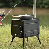 GUTYRE Zeltofen,Schwarz, Tragbarer Holzofen Für Camping, Outdoor, Zelt Zeltheizung Camping, Zeltofen Holz, Tent Stove, Zelt Ofen O