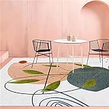 Teppich Living Floor Nachttischteppich rosa weiche Wohnzimmeraccessoires rechteckiger Teppich rutschfeste Schalldämmung sitzecke Wohnung Dekoration 140X200CM