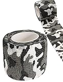 Outdoor Saxx® - Camouflage Tarn-Tape, Gewebe-Band, Tarnung wasserfest mehrfach verwendbar, Kamera, Ausrüstung, Jäger, Angler, Fotografen, schwarz/Weiss Camouflage, 4.5