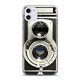 Schutzhülle für iPhone 11, Retro-Fotokamera, Vintage-Design, weiches TPU-Silikon, transp