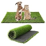 Kunstrasenmatte & Hundegras-Pads, Trainingspads, Fußmatte, Indoor-Outdoor-Teppich, Kunstrasen für Töpfchentraining, Terrasse, Rasen-Dekoration, 68,6 x 100,3 cm x 3,5