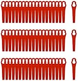Rasentrimmer Messer,100 pcs Ersatzmesser Set,Kunststoff Ersatzmesser Rasentrimmer-Zubehör Kunststoffmesser für Garten,für Akku-R