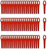 Rasentrimmer Messer,100 pcs Ersatzmesser Set,Kunststoff Ersatzmesser Rasentrimmer-Zubehör Kunststoffmesser für Garten,für Akku-R