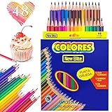48 jolly buntstifte, Farbe Holzstifte Set, Öliger Buntstifte für kinder erwachsene,Mehrfarbige Kunst Bleistifte, Aquarellstifte zum Zeichnen, Skizzieren, Schattieren und Färb