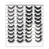 Leipple Falsche Wimpern 20 Paare - 3D Künstliche Wimpern Set Wiederverwendbare natürliche Wimpern (4 Stile)